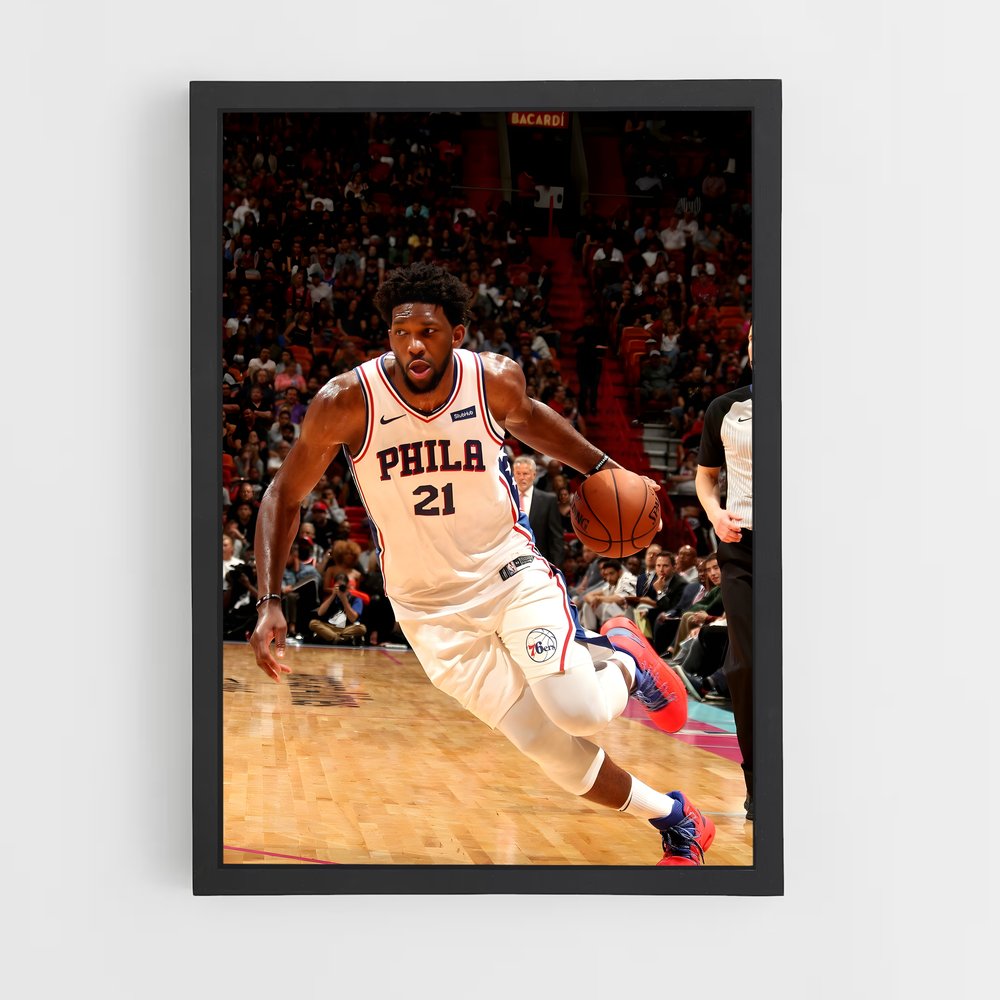 Poster Joel embiid dribble – affiche Basketball (vue 2)
